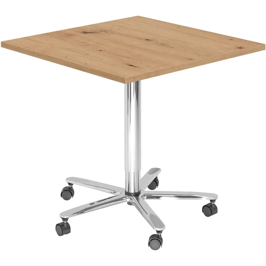 Schreibtisch Office Braun Holz 80 cm Höhenverstellbar (manuell) - Farbe: Asteiche - Material: Holzwerkstoff - Schreibtisch