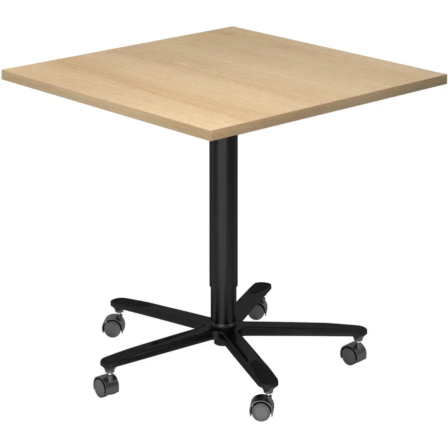 Schreibtisch Office Braun Holz 80 cm Höhenverstellbar (manuell) - Farbe: eiche - Material: Holzwerkstoff - Schreibtisch