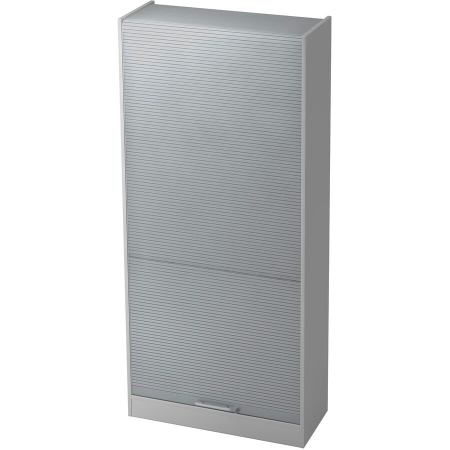 Aktenschrank Office Silber/Grau Holz/Kunststoff 90 cm 40 cm 200.4 cm - Farbe: silber, grau - Material: Holzwerkstoff, Kunststoff - Aktenschrank