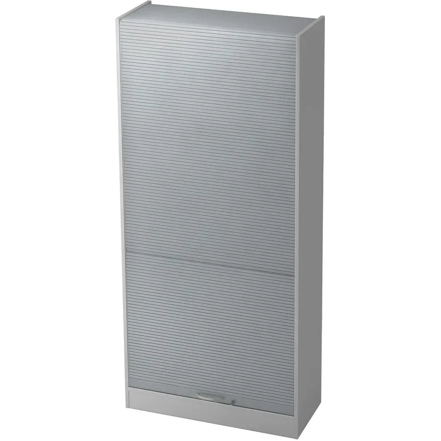 Aktenschrank Office Silber/Grau Holz/Kunststoff 90 cm 40 cm 200.4 cm - Farbe: silber, grau - Material: Holzwerkstoff, Kunststoff - Aktenschrank