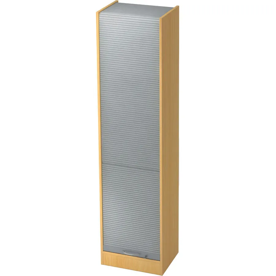 Aktenschrank Office Silber Holz 50 cm 40 cm 200.4 cm - Farbe: Silber, Buche Dekor - Material: Holzwerkstoff - Aktenschrank