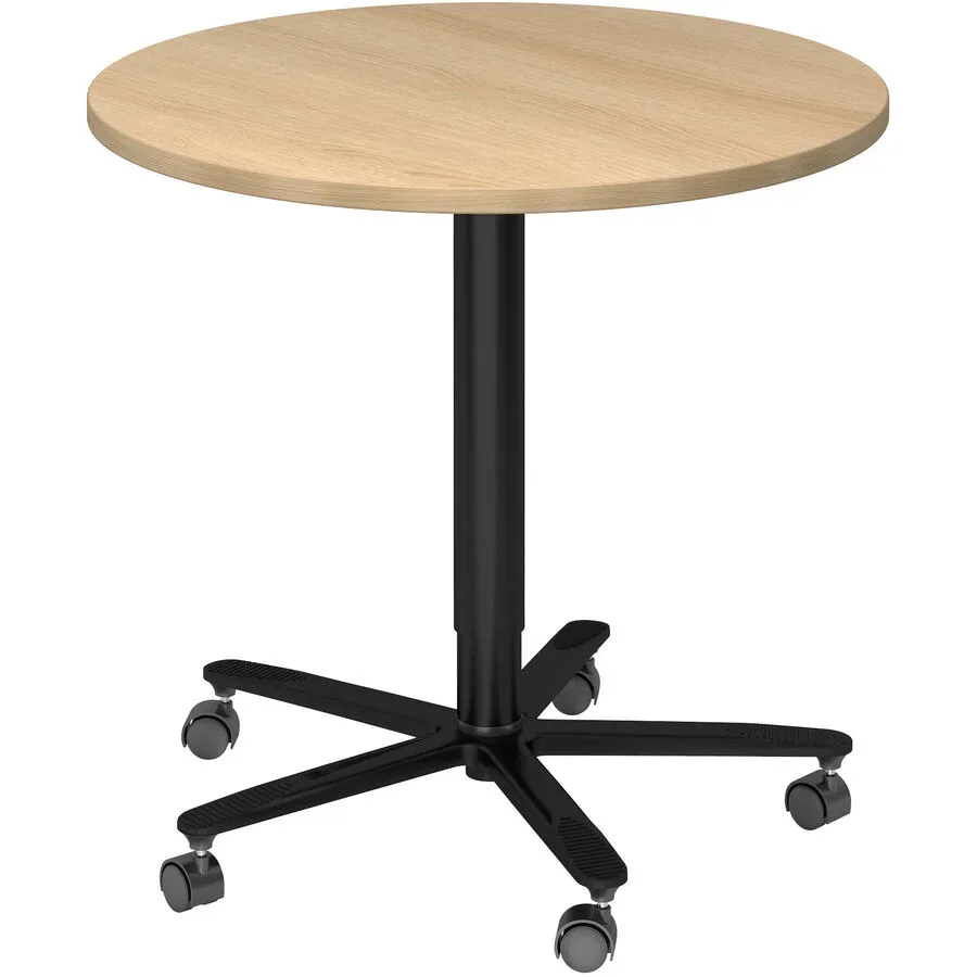 Hammerbacher Säulentisch ST08 Eiche, Schwarz 800 x 720 mm
