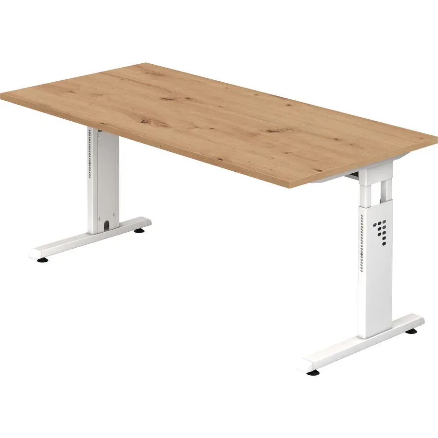Schreibtisch Office Braun Holz 160 cm - Farbe: Asteiche - Material: Holzwerkstoff - Schreibtisch