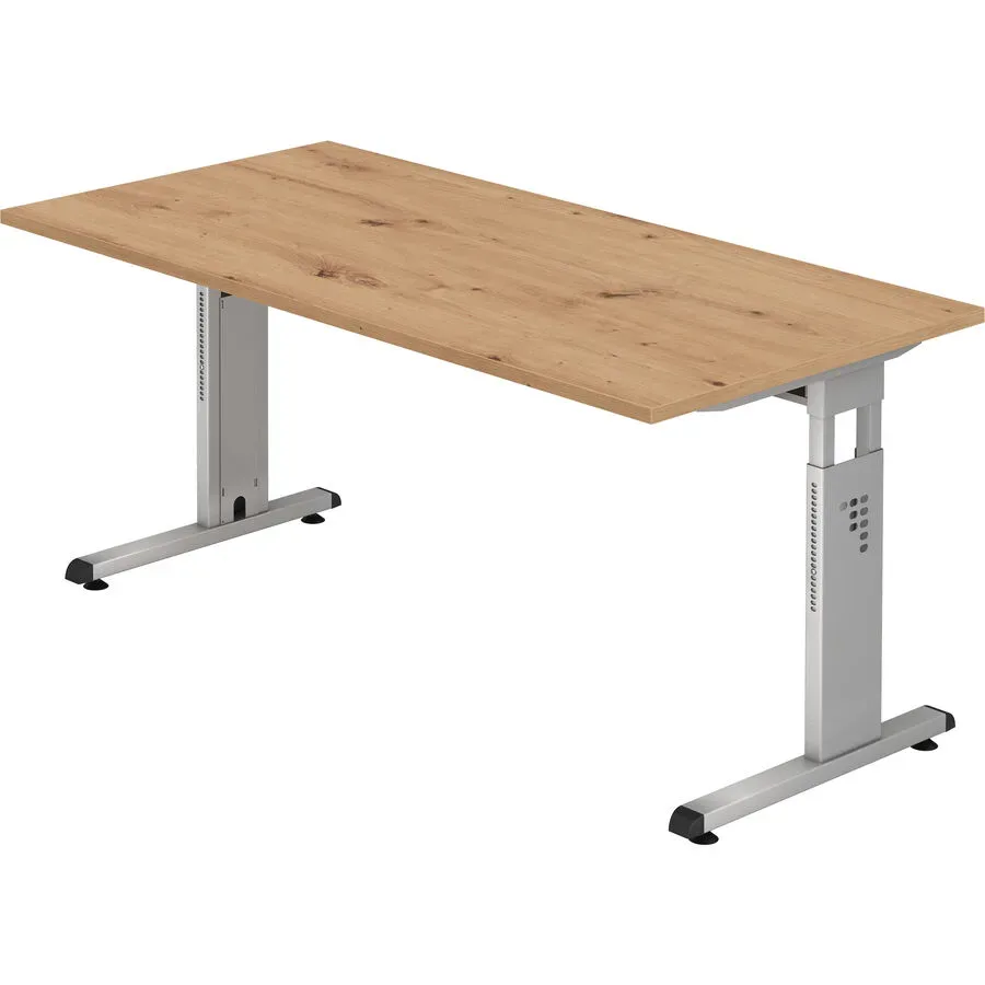 Schreibtisch Office Braun Holz 160 cm - Farbe: Asteiche - Material: Holzwerkstoff - Schreibtisch