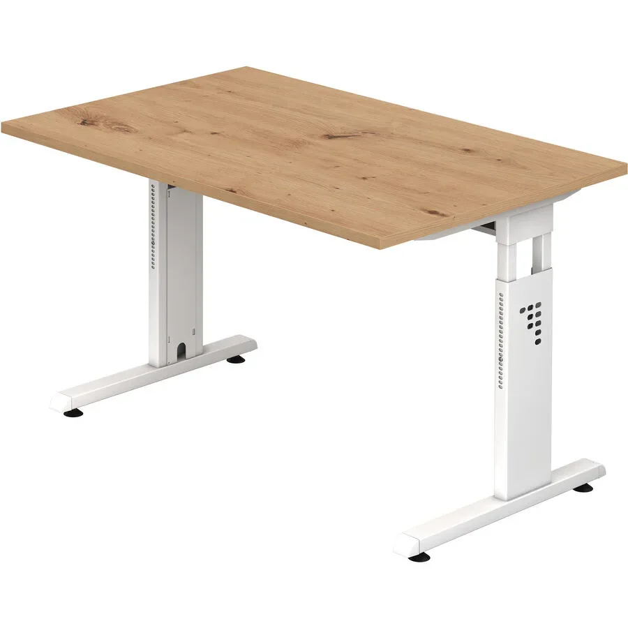 Schreibtisch Office Braun Holz 120 cm - Farbe: Asteiche - Material: Holzwerkstoff - Schreibtisch