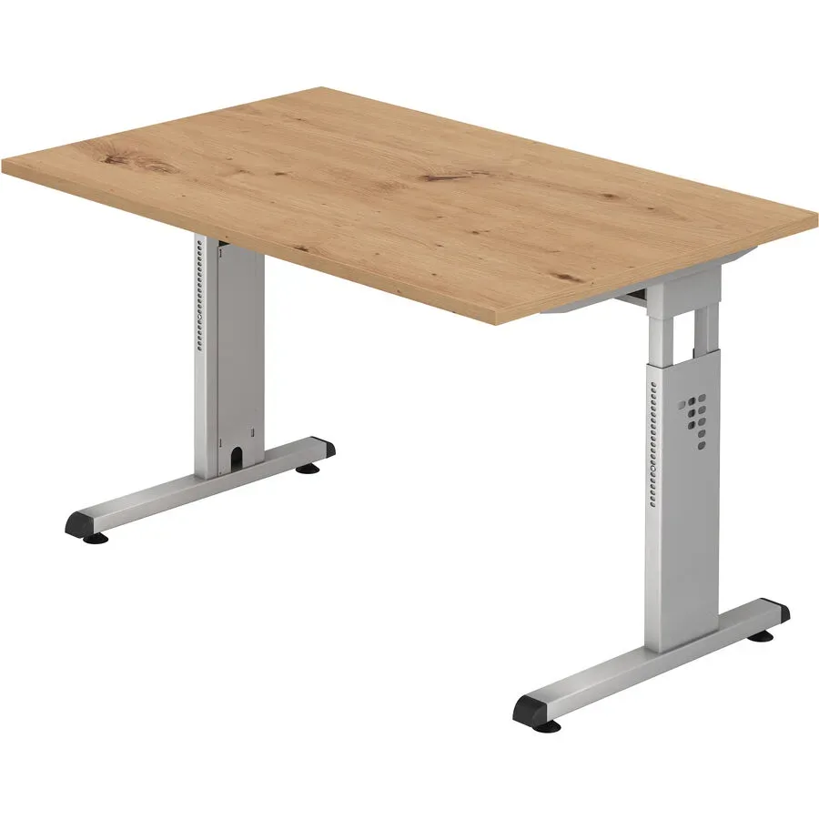 Schreibtisch Office Braun Holz 120 cm - Farbe: Asteiche - Material: Holzwerkstoff - Schreibtisch
