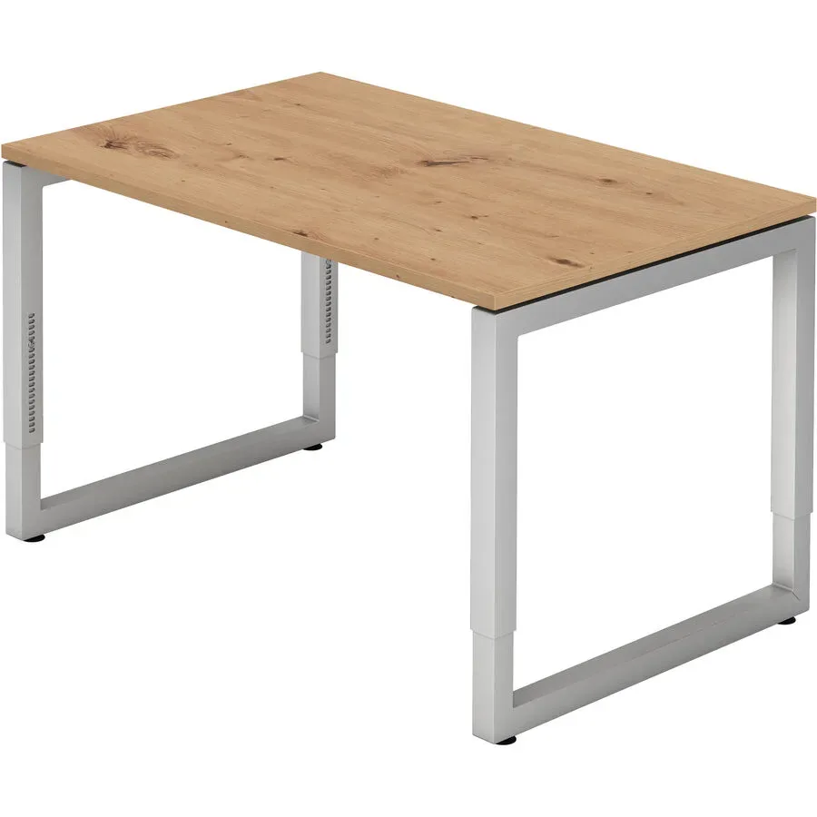 Schreibtisch Office Braun Holz 120 cm Höhenverstellbar (manuell) - Farbe: Asteiche - Material: Holzwerkstoff - Schreibtisch