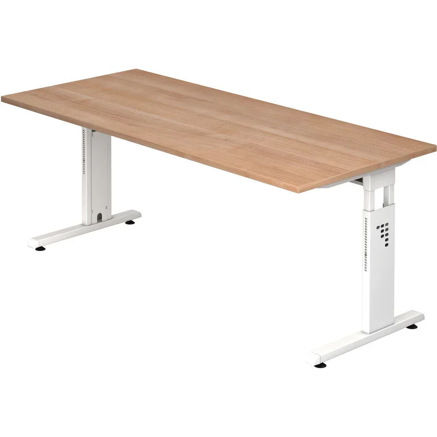 Schreibtisch Office Braun Holz 180 cm - Farbe: Nussbaum - Material: Holzwerkstoff - Schreibtisch