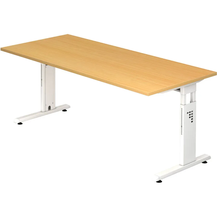 Schreibtisch Office Braun Holz 180 cm - Farbe: buche - Material: Holzwerkstoff - Schreibtisch