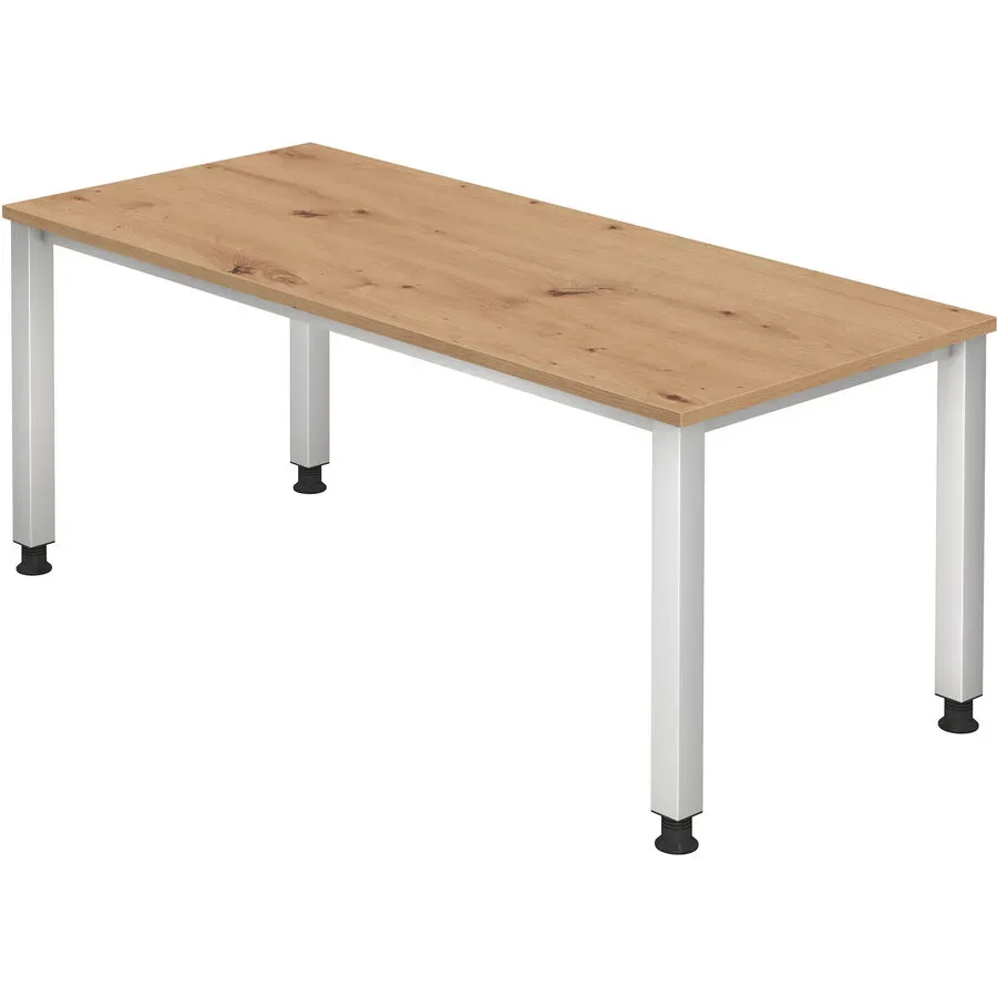 Schreibtisch Office Braun Holz 180 cm Höhenverstellbar (manuell) - Farbe: Asteiche - Material: Holzwerkstoff - Schreibtisch