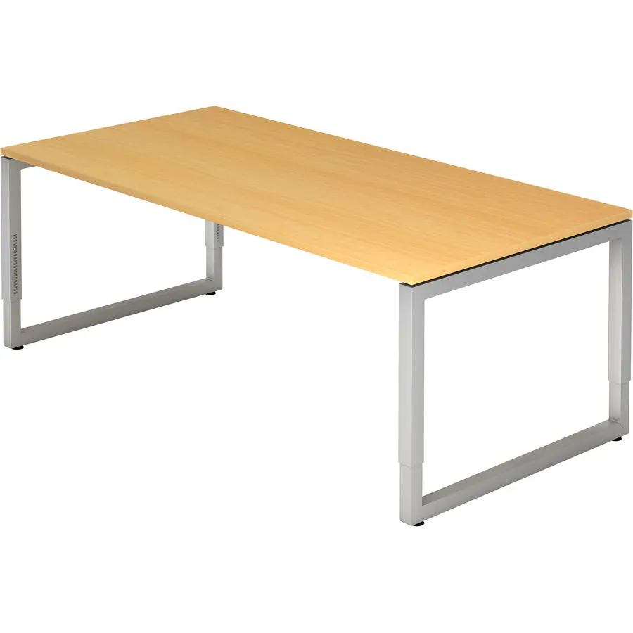 Schreibtisch Office Braun Holz 200 cm Höhenverstellbar (manuell) - Farbe: buche - Material: Holzwerkstoff - Schreibtisch
