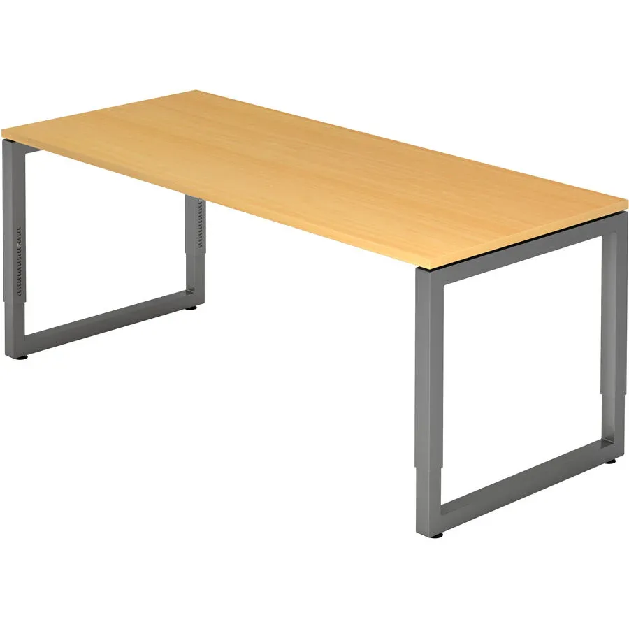 Schreibtisch Office Braun Holz 180 cm Höhenverstellbar (manuell) - Farbe: buche - Material: Holzwerkstoff - Schreibtisch