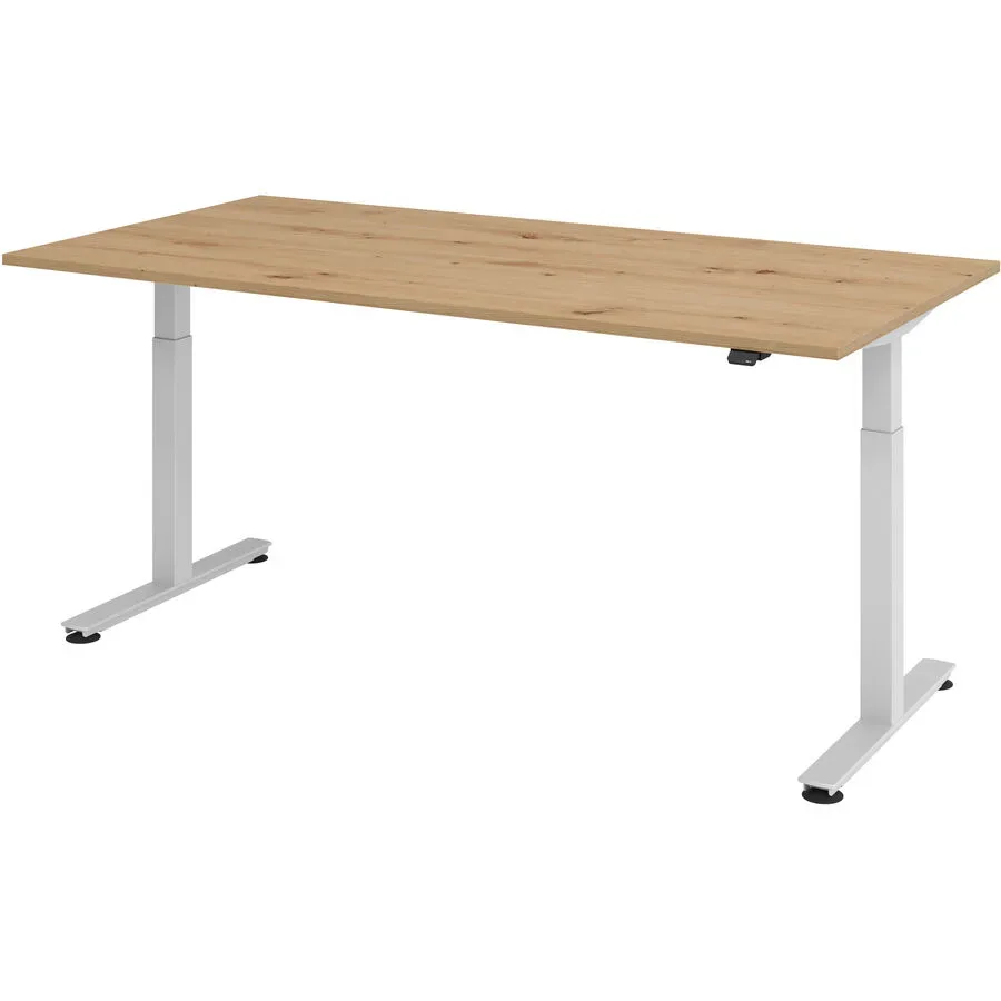 Schreibtisch Office Braun Holz 200 cm - Farbe: Asteiche - Material: Holzwerkstoff - Schreibtisch