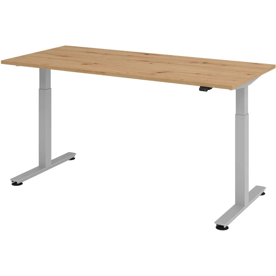 Schreibtisch Office Braun Holz 180 cm - Farbe: Asteiche - Material: Holzwerkstoff - Schreibtisch