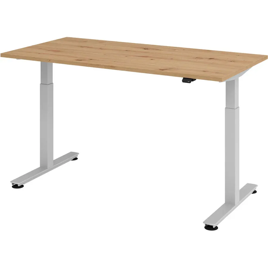 Schreibtisch Office Braun Holz 160 cm - Farbe: Asteiche - Material: Holzwerkstoff - Schreibtisch