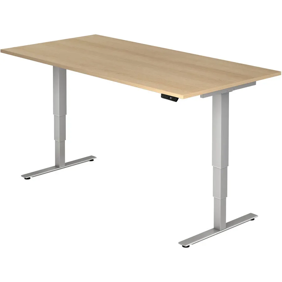Schreibtisch Office Braun Holz 200 cm - Farbe: eiche - Material: Holzwerkstoff - Schreibtisch
