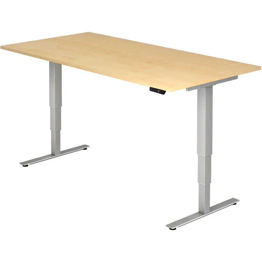 Schreibtisch Office Holz 200 cm Höhenverstellbar (manuell) - Farbe: Ahorn - Material: Holzwerkstoff - Schreibtisch