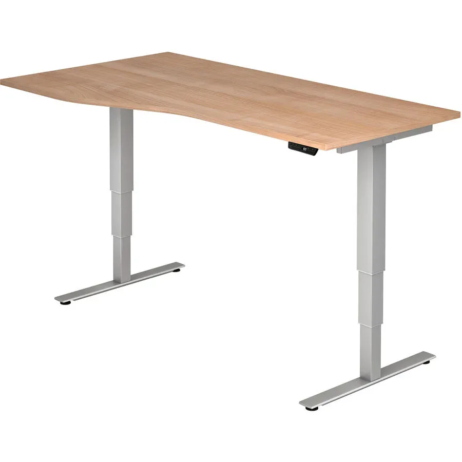 Schreibtisch Office Braun Holz 180 cm - Farbe: Nussbaum - Material: Holzwerkstoff - Schreibtisch