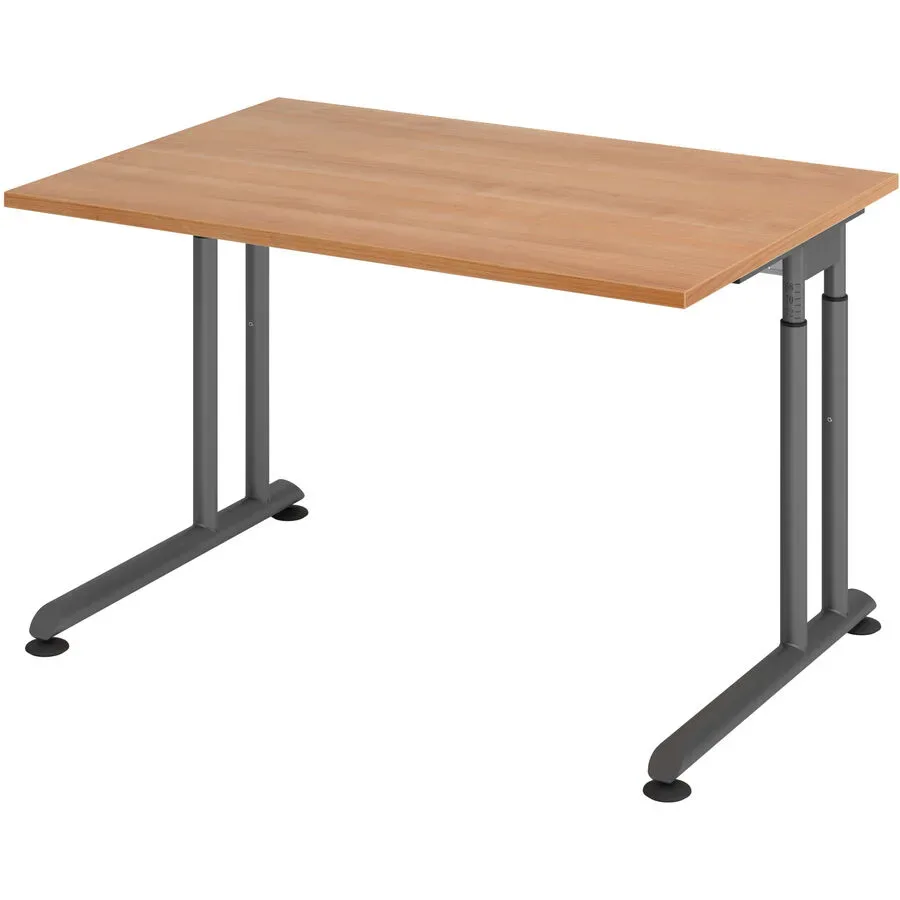 Schreibtisch Office Braun Holz 120 cm - Farbe: Nussbaum - Material: Holzwerkstoff - Schreibtisch