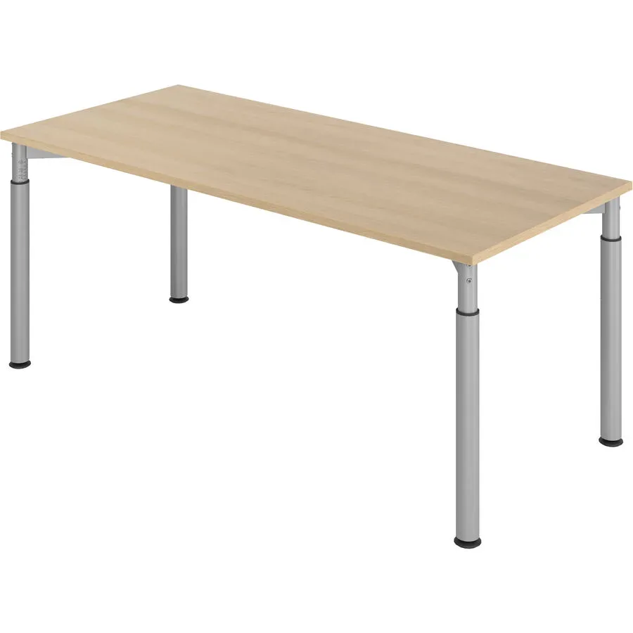 Schreibtisch Office Braun Holz 180 cm Höhenverstellbar (manuell) - Farbe: eiche - Material: Holzwerkstoff - Schreibtisch
