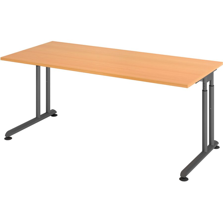 Schreibtisch Office Braun Holz 180 cm - Farbe: buche - Material: Holzwerkstoff - Schreibtisch