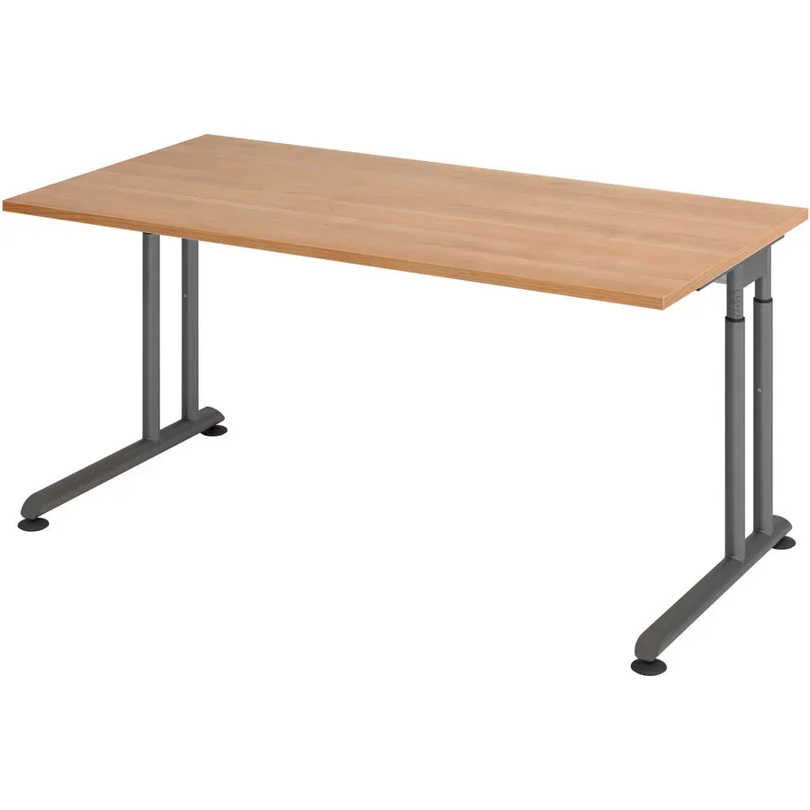 Schreibtisch Office Braun Holz 160 cm - Farbe: Nussbaum - Material: Holzwerkstoff - Schreibtisch