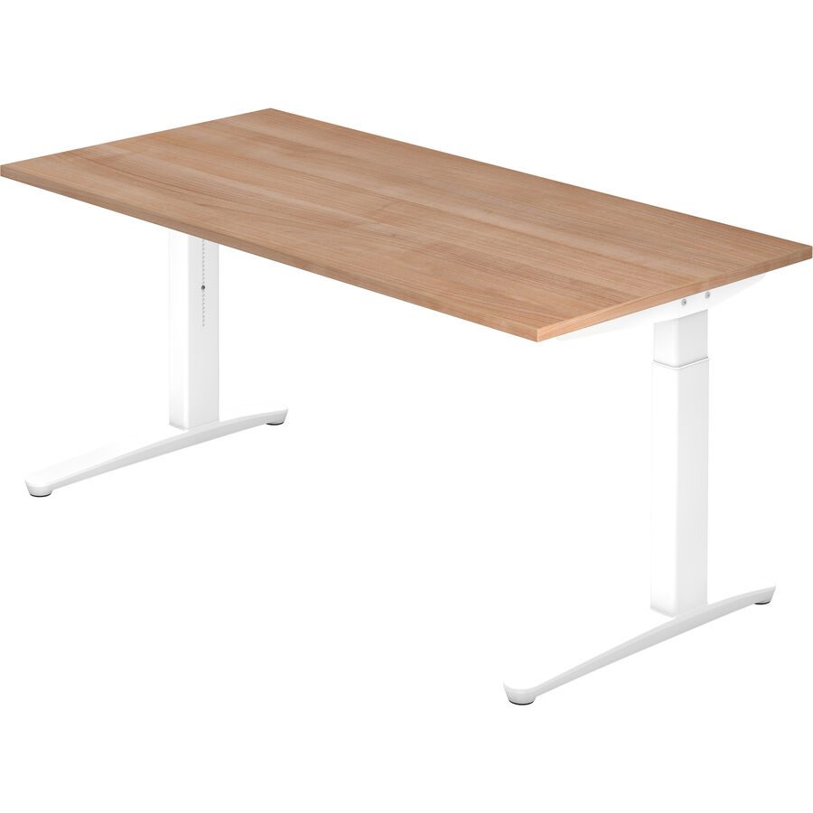 Schreibtisch Office Braun Holz 160 cm Klappbar - Farbe: Nussbaum - Material: Holzwerkstoff - Schreibtisch