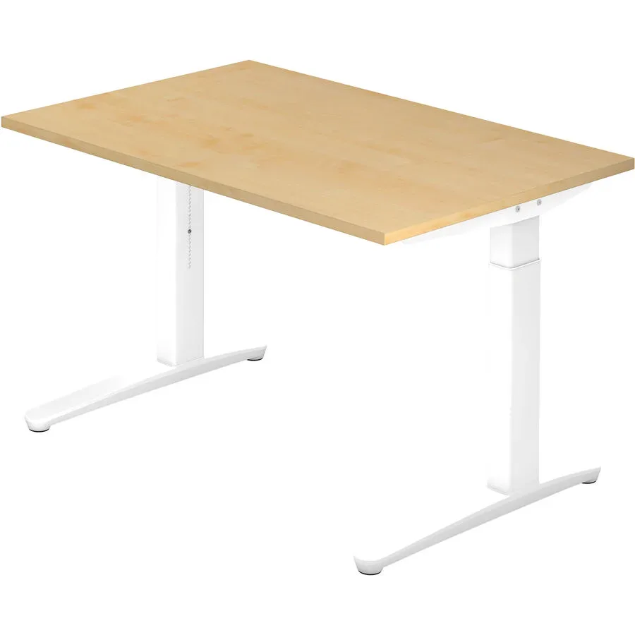 Schreibtisch Office Holz 120 cm Höhenverstellbar (manuell) - Farbe: Ahorn - Material: Holzwerkstoff - Schreibtisch