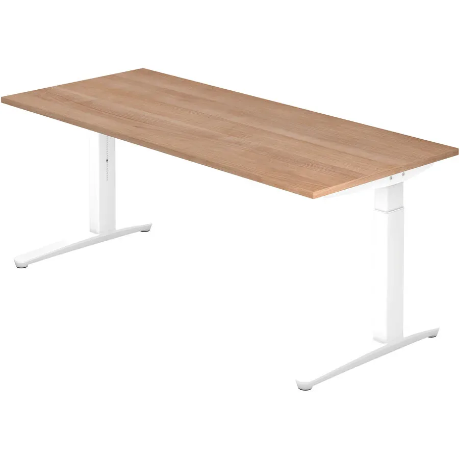 Schreibtisch Office Braun Holz 180 cm Höhenverstellbar (manuell) - Farbe: Nussbaum - Material: Holzwerkstoff - Schreibtisch