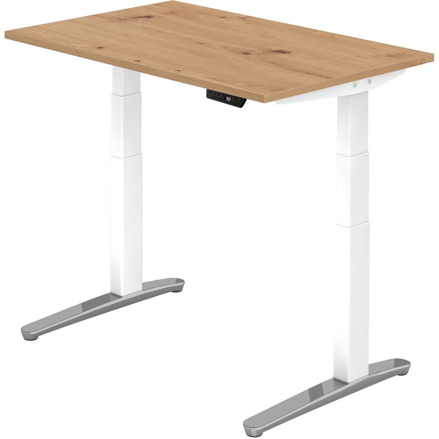 Schreibtisch Office Braun Holz 120 cm - Farbe: Asteiche - Material: Holzwerkstoff - Schreibtisch