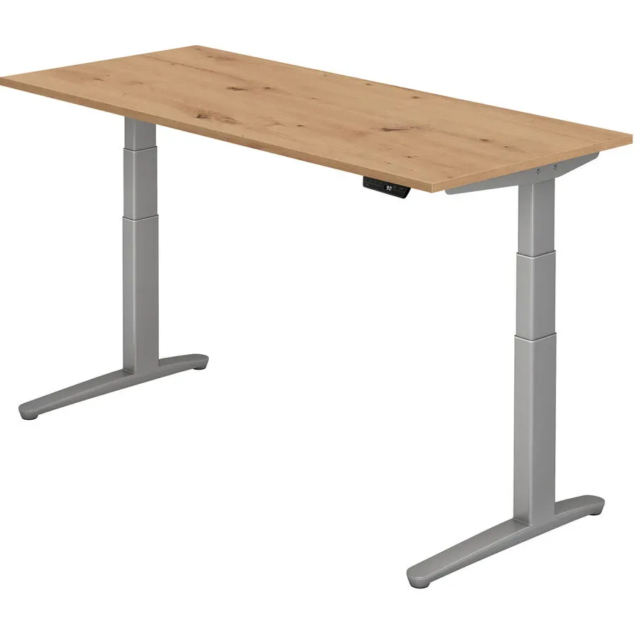 Schreibtisch Office Braun Holz 180 cm - Farbe: Asteiche - Material: Holzwerkstoff - Schreibtisch