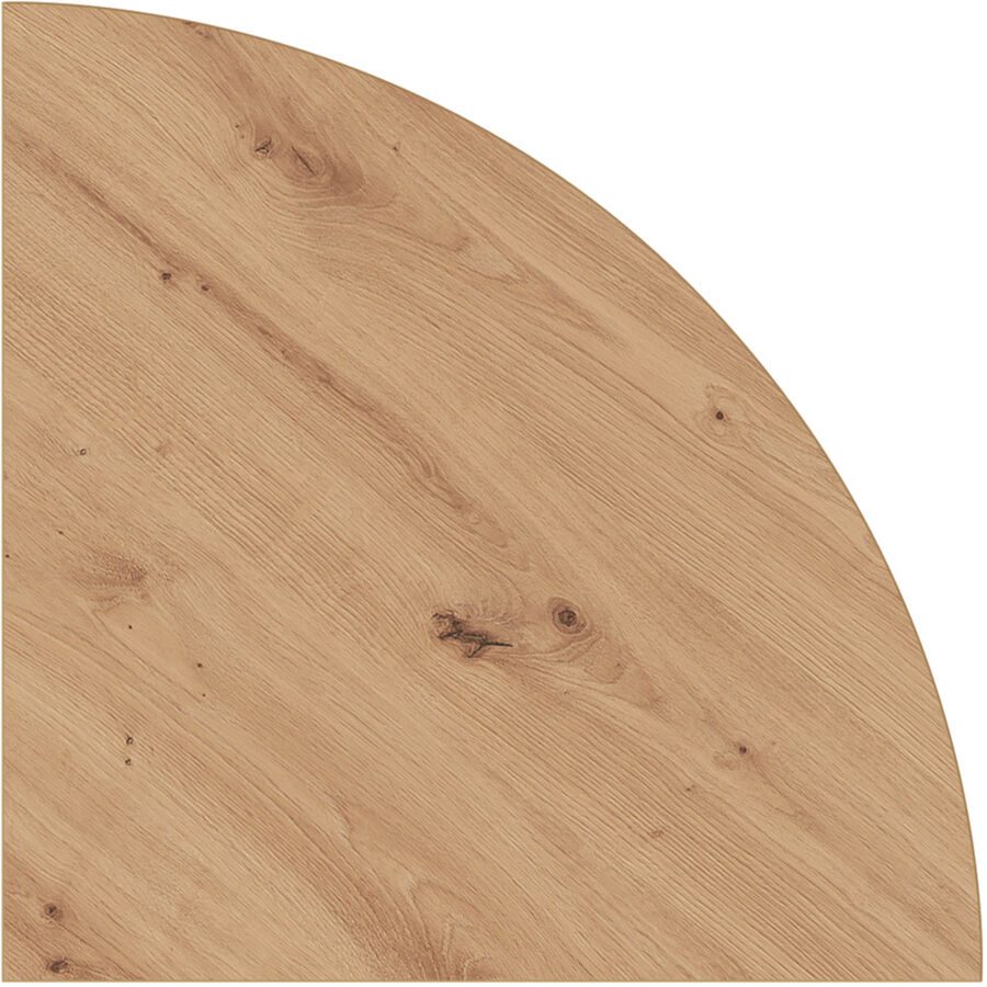 Anbautisch Office Braun Holz 80 cm - Farbe: Asteiche - Material: Holzwerkstoff - Anbautisch