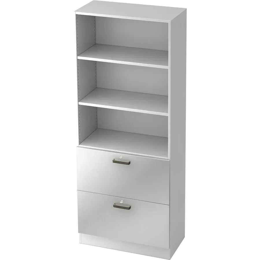 Regal Office Silber Holz 80 cm 200.4 cm - Material: Holzwerkstoff - Regal
