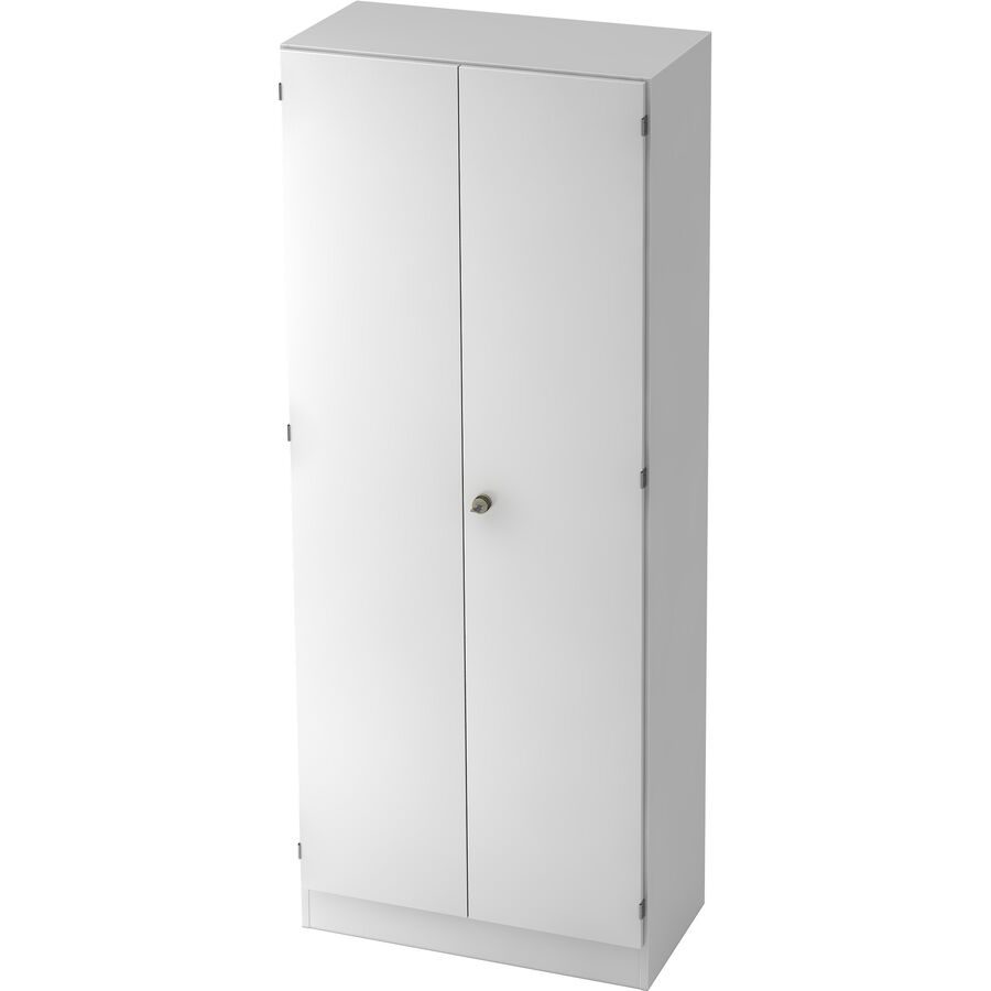 Garderobenschrank Office Weiss Holz 80 cm 200.4 cm - Material: Holzwerkstoff - Garderobenschrank