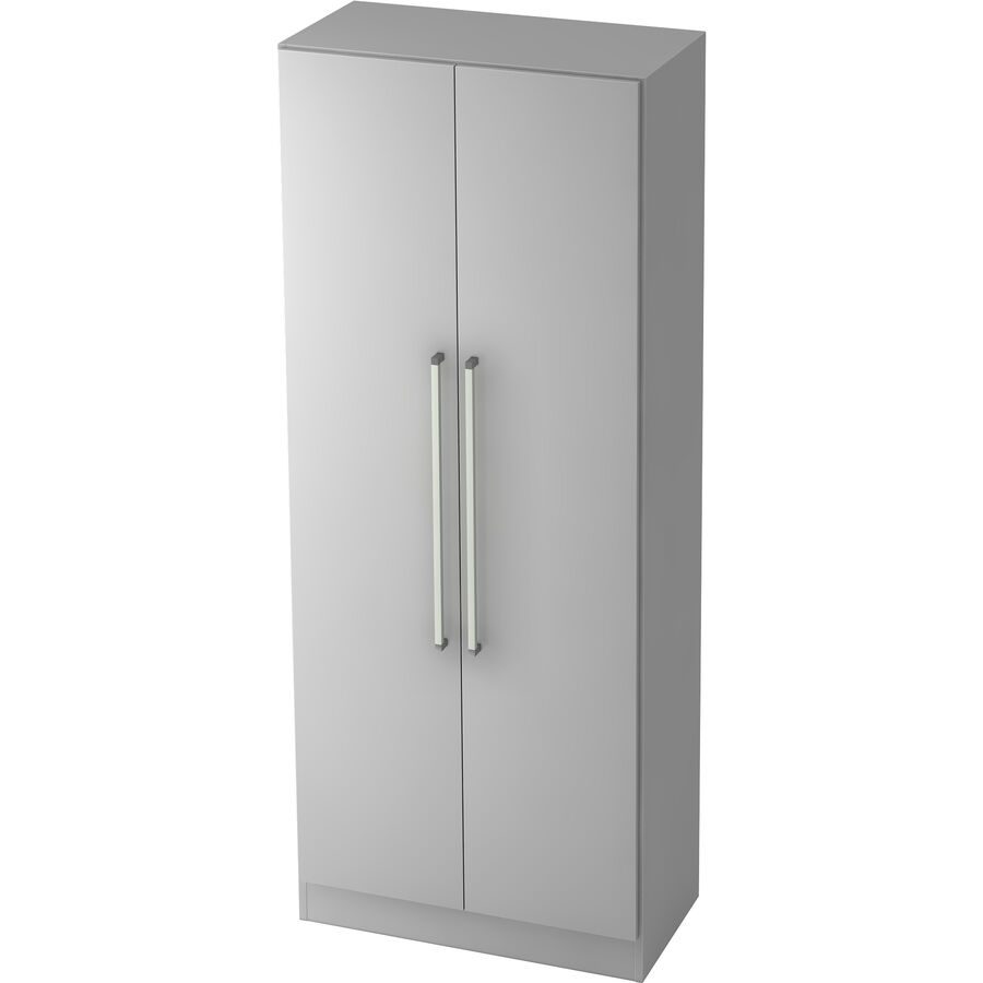 Garderobenschrank Office Grau Holz 80 cm 200.4 cm - Material: Holzwerkstoff - Garderobenschrank