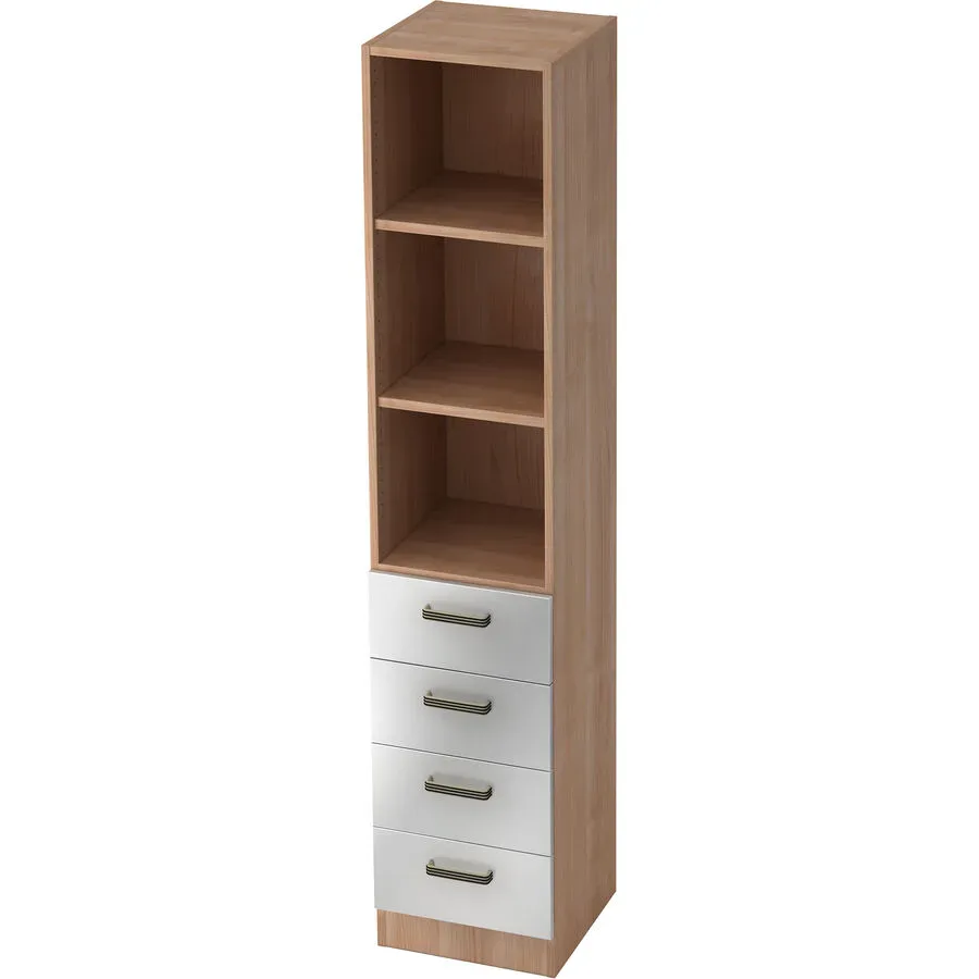 Regal Office Silber Holz 40.6 cm 200.4 cm - Material: Holzwerkstoff - Regal