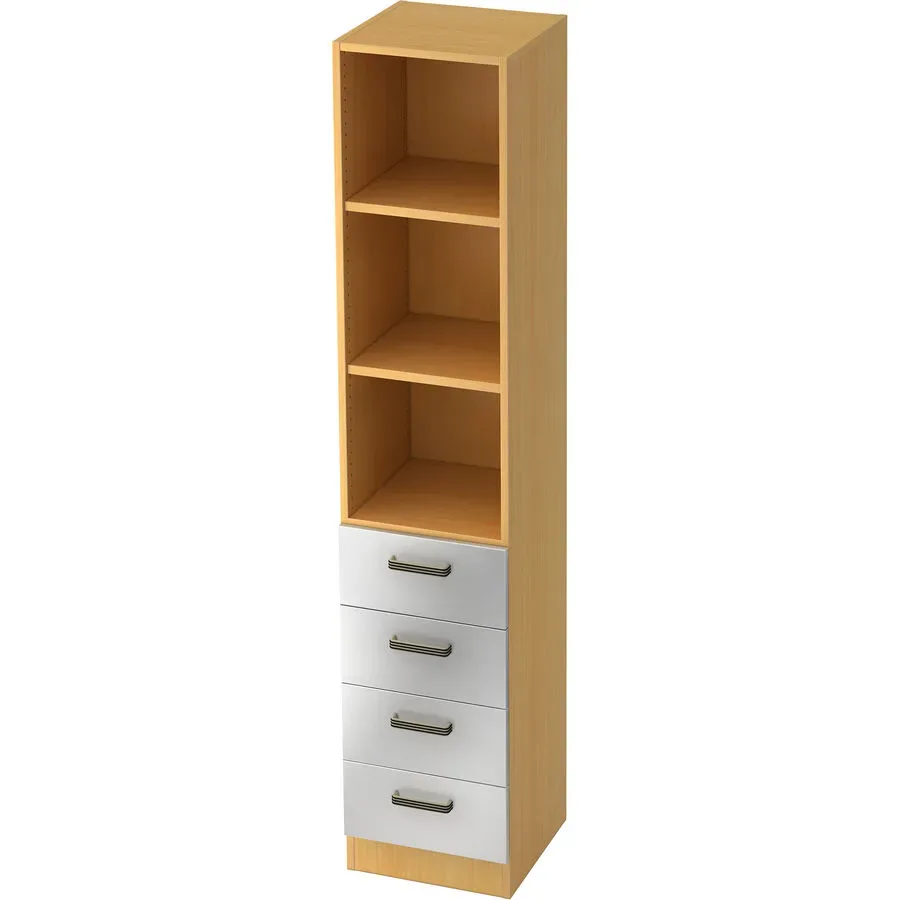 Regal Office Silber Holz 40.6 cm 200.4 cm - Material: Holzwerkstoff - Regal