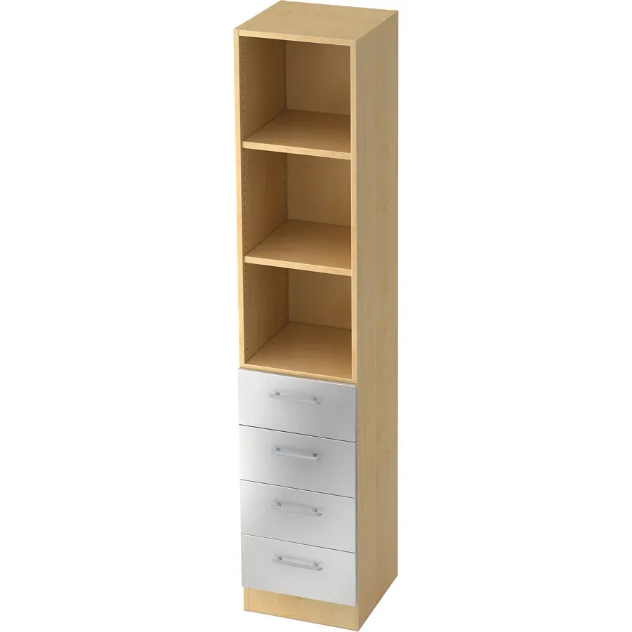 Regal Office Silber Holz 40.6 cm 200.4 cm - Material: Holzwerkstoff - Regal