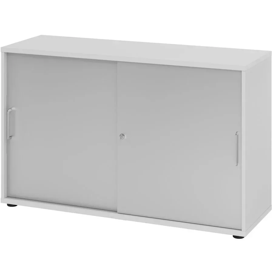 Aktenschrank Office Silber Holz 120 cm 40 cm 74.8 cm - Material: Holzwerkstoff - Aktenschrank