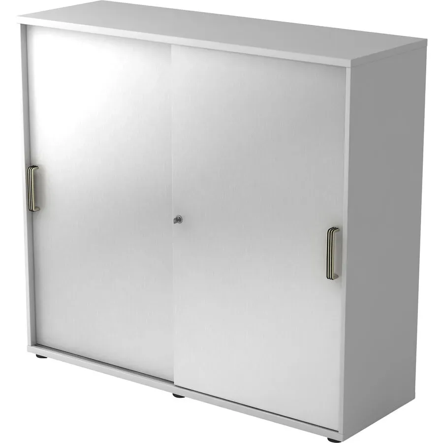 Aktenschrank Office Silber Holz 120 cm 40 cm 110 cm - Material: Holzwerkstoff - Aktenschrank