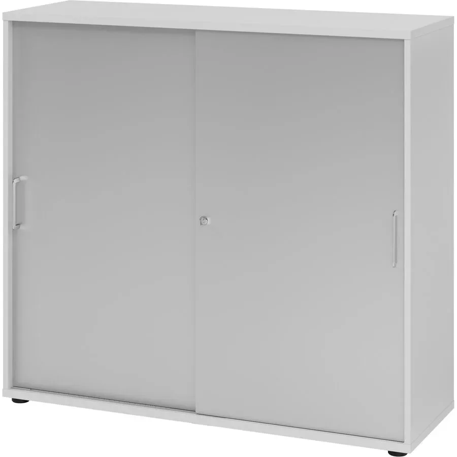 Aktenschrank Office Silber Holz 120 cm 40 cm 110 cm - Material: Holzwerkstoff - Aktenschrank