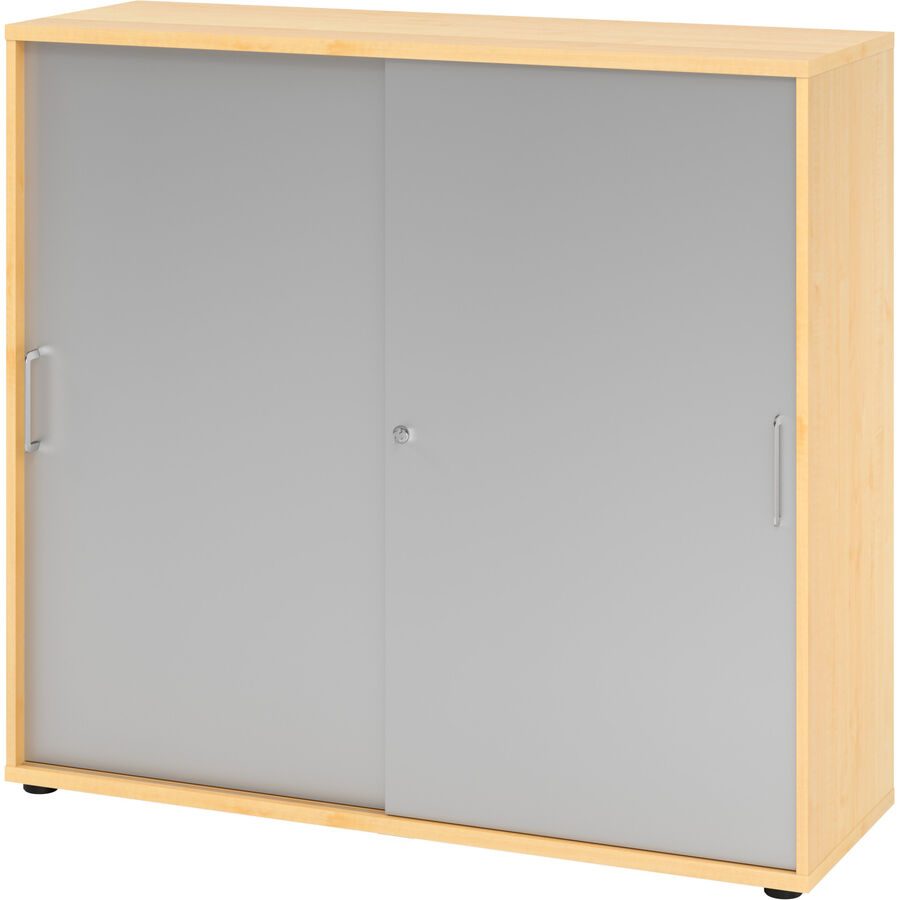 Aktenschrank Office Silber Holz 120 cm 40 cm 110 cm - Material: Holzwerkstoff - Aktenschrank