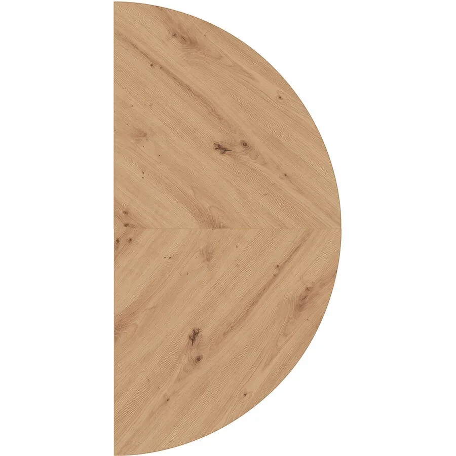 Anbautisch Office Braun Holz 160 cm - Farbe: Asteiche - Material: Holzwerkstoff - Anbautisch