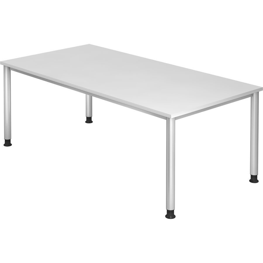 Schreibtisch Office Weiss Holz 200 cm - Material: Holzwerkstoff - Schreibtisch