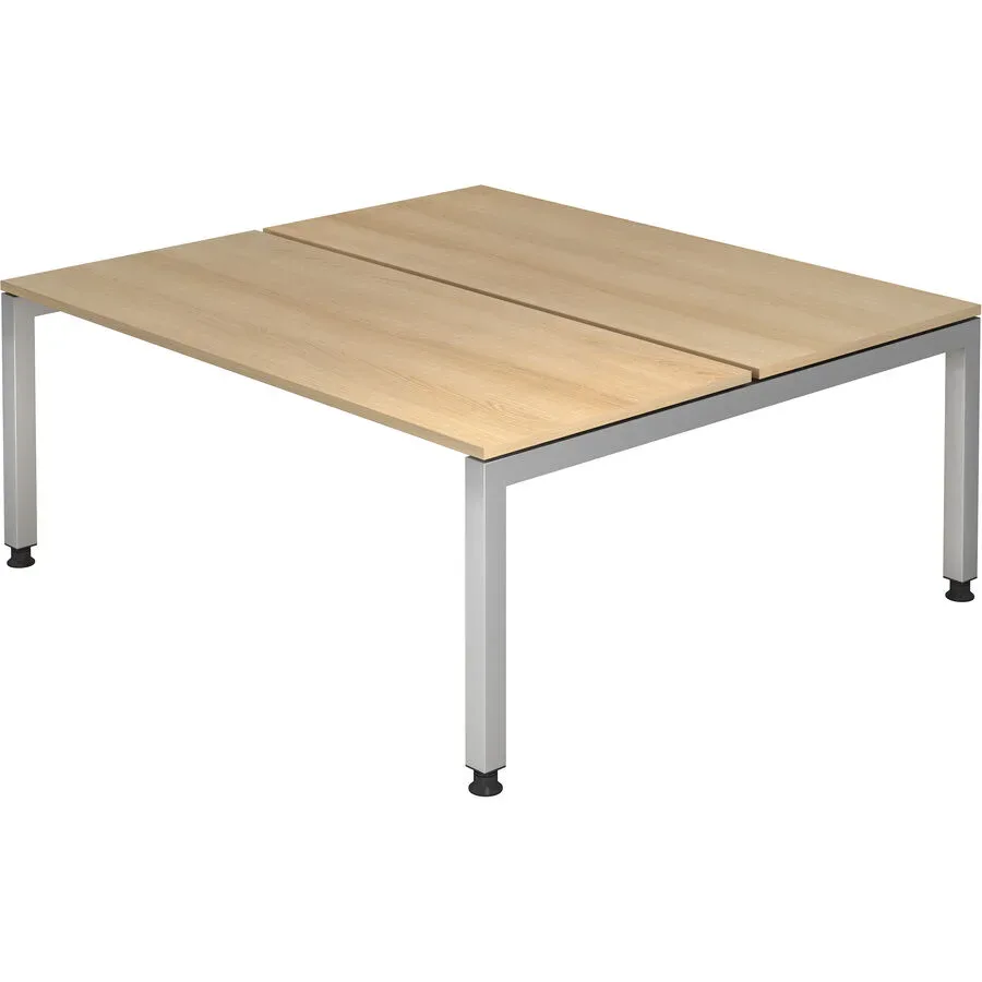 Schreibtisch Office Braun Holz 180 cm - Farbe: eiche - Material: Holzwerkstoff - Schreibtisch