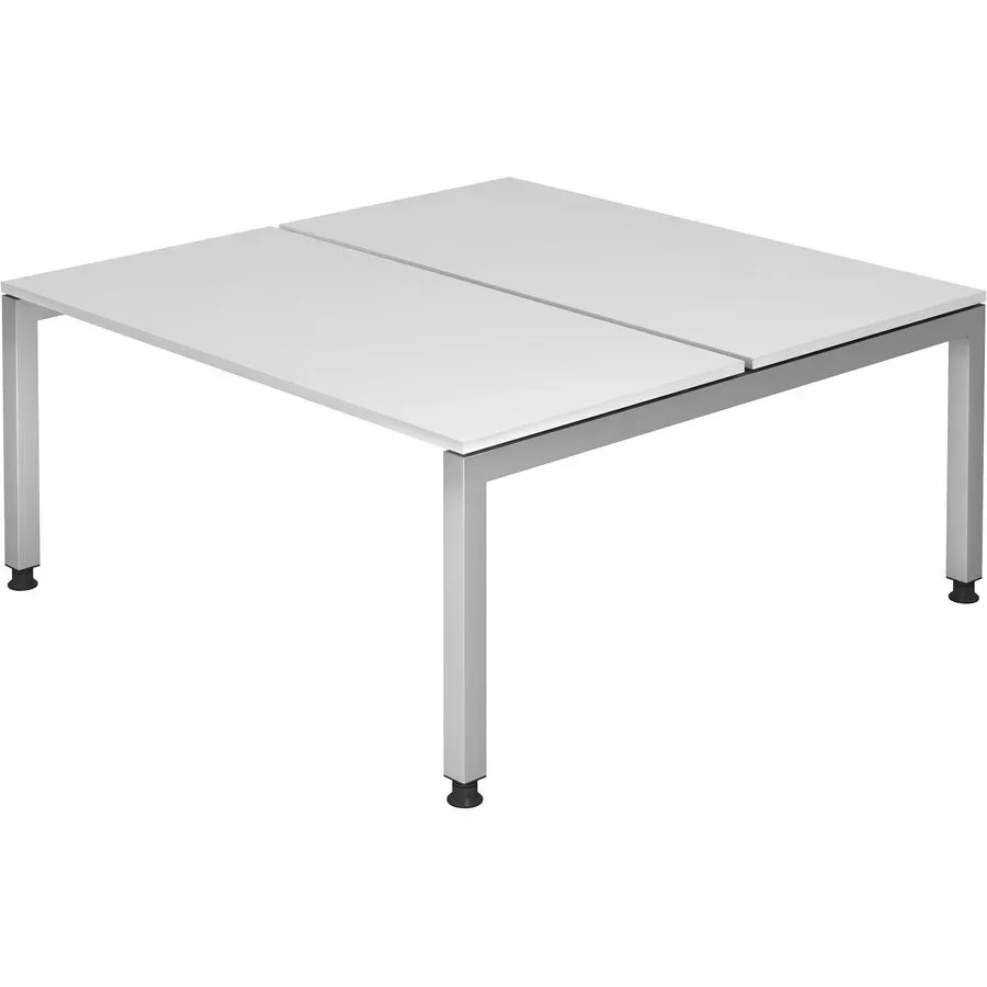 Schreibtisch Office Weiss Holz 160 cm - Material: Holzwerkstoff - Schreibtisch
