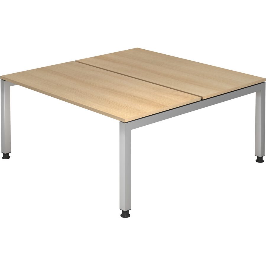 Schreibtisch Office Braun Holz 160 cm - Farbe: eiche - Material: Holzwerkstoff - Schreibtisch