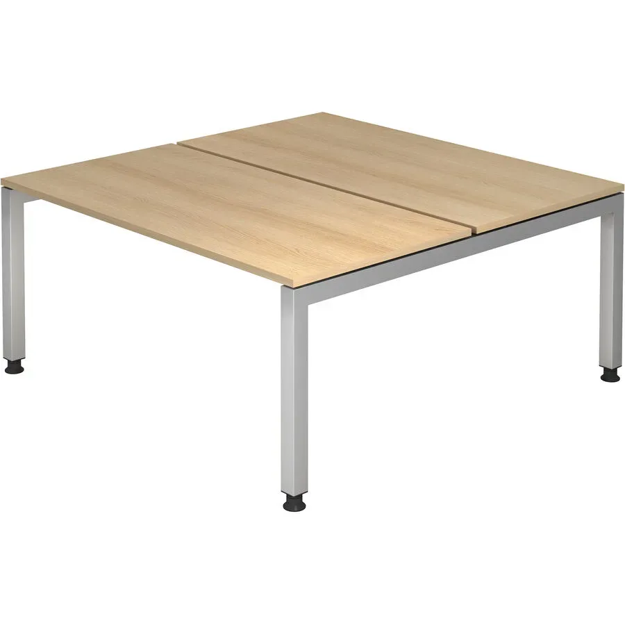 Schreibtisch Office Braun Holz 160 cm - Farbe: eiche - Material: Holzwerkstoff - Schreibtisch
