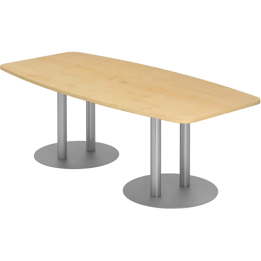 Schreibtisch Office Holz 220 cm - Farbe: Ahorn - Material: Holzwerkstoff - Schreibtisch