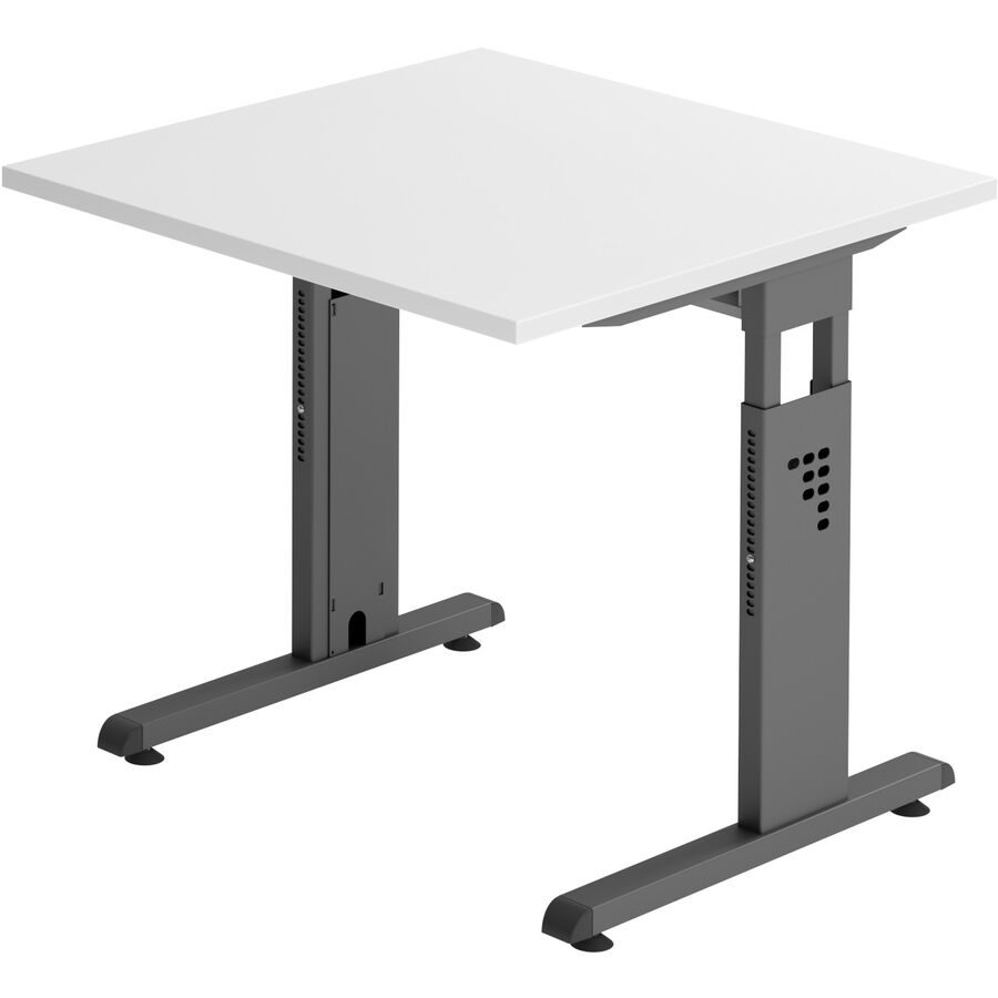 Schreibtisch Office Weiss Holz 80 cm - Material: Holzwerkstoff - Schreibtisch